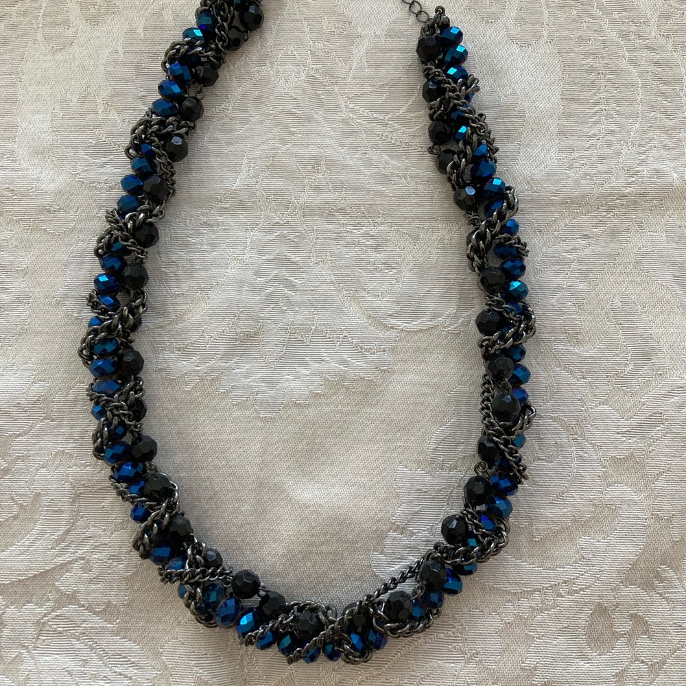 Chunky blue necklace